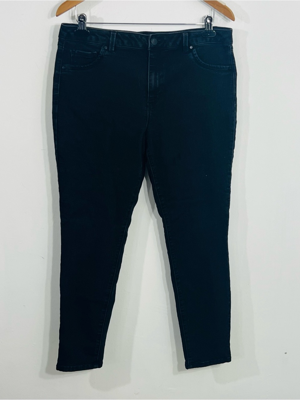 D. Jeans Black Skinny Slim Jeans Classic 5 Pocket Everyday Casual Wear Stretchy